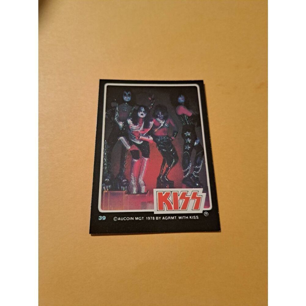 Vintage 1978 Aucoin Management AGRMT KISS Trading Card No 39 Collectible Rock